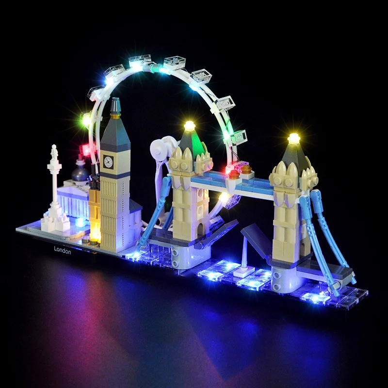 Lybmtwf conjunto de luz led para arquitetura 21034 londres grande-bretanha diy brinquedos blocos tijolos apenas kit iluminação não inclui modelo