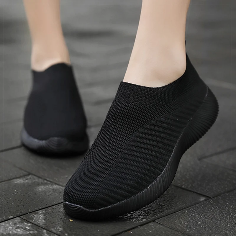 Women Sneakers Slip On Sock Shoes Women Flat Casual Sneaker Women's Sports Shoes Breather Vulcanize Shoes For Women Zapatillas  image 2