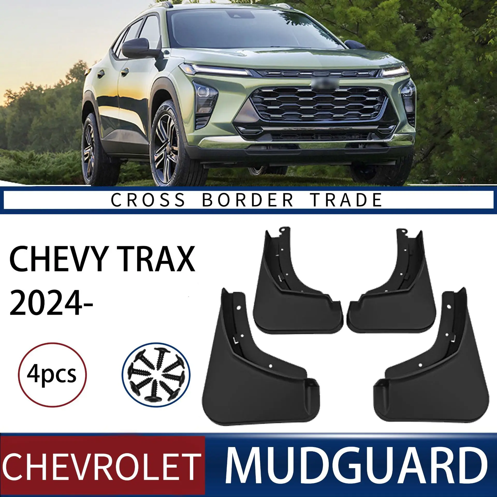 

For Chevrolet Trax 2024 car tire mudguard,Front Rear Flares Splash Guards Cover Car Accessorie