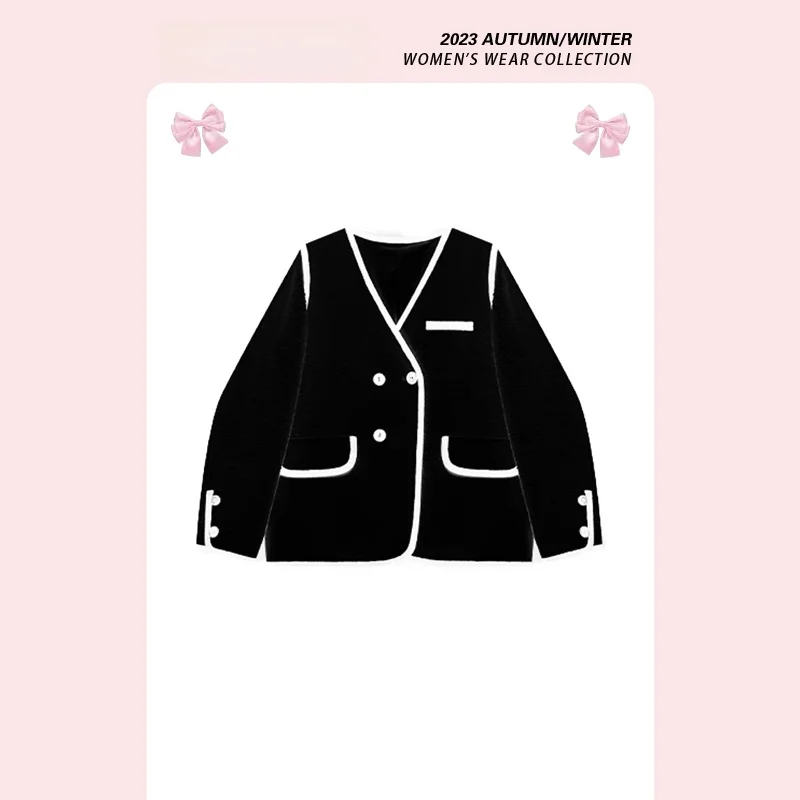 

Forever 2 Premium Feel Super Good Looking Women's High-end Light Maturi Small Fraance Sle Woolen Coat Ele Commute ...