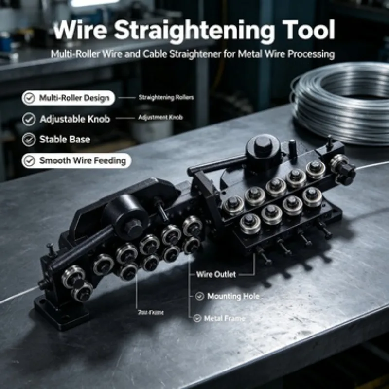 Metal Wire Straightening Machine Stainless Steel Wire Straightener For Iron Wire Nose Bridge Strip Cable Alignment Processing
