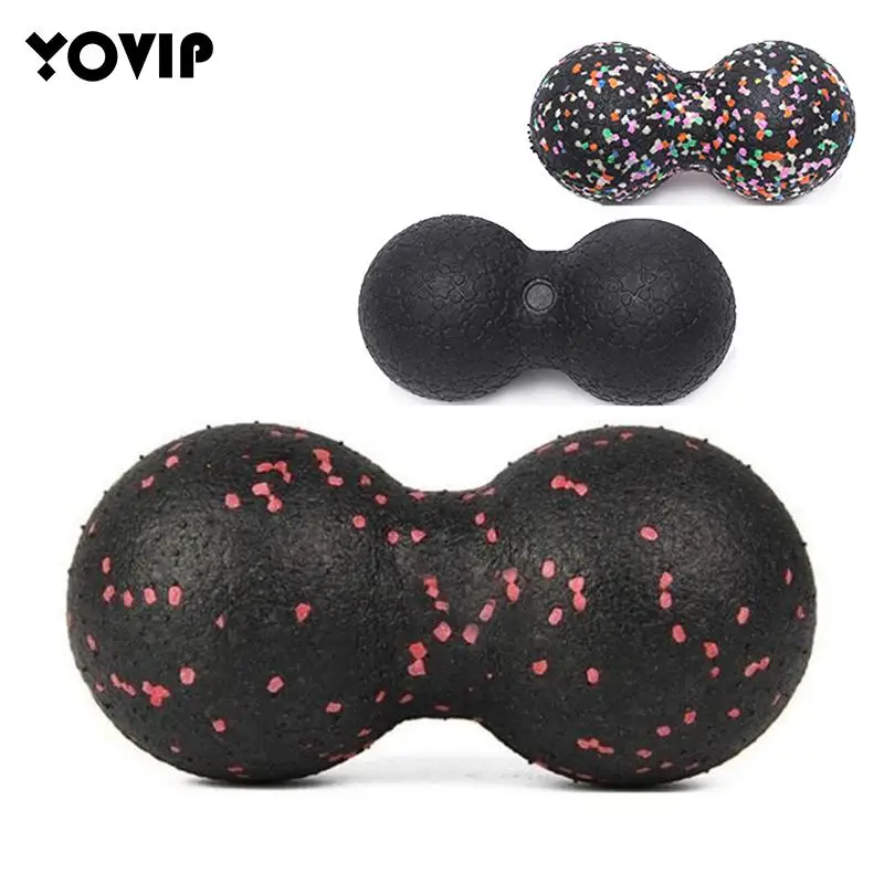 Fitness Ball Double Lacrosse Massage Ball Set Mobility Peanut Balls  Self-Myofascial Release Deep Tissue Gym Home Massage Tool