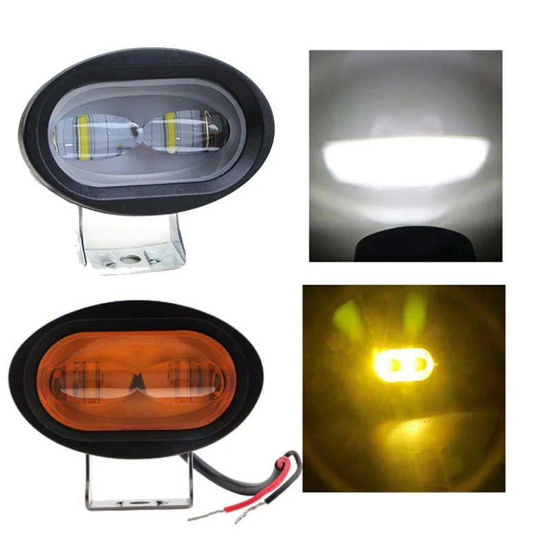 

20W DC 12V 24V 6D LED Work Light White Yellow Offroad Boat Car Motorcycle SUV ATV Truck Auxiliary Spot Lamp Driving Fog Light