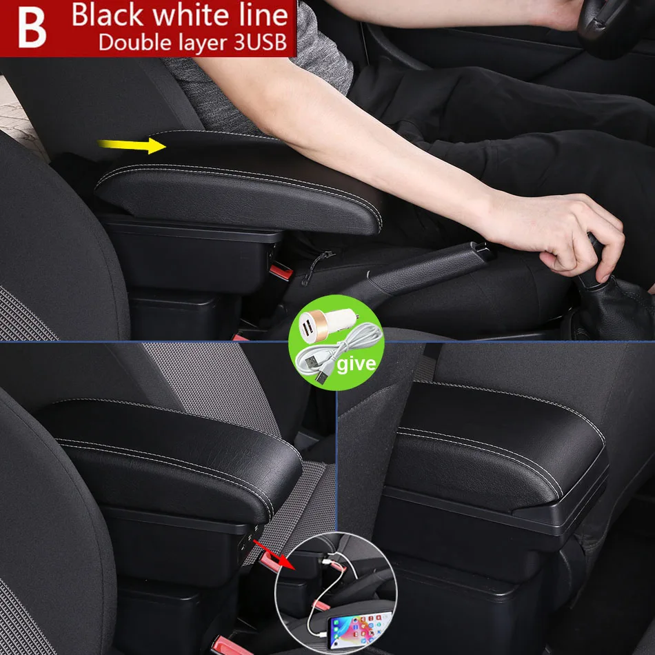 For Renault Duster Armrest For Nissan Terrano 3 Renault oroc Car Armrest Retrofit Storage box car accessories Interior details