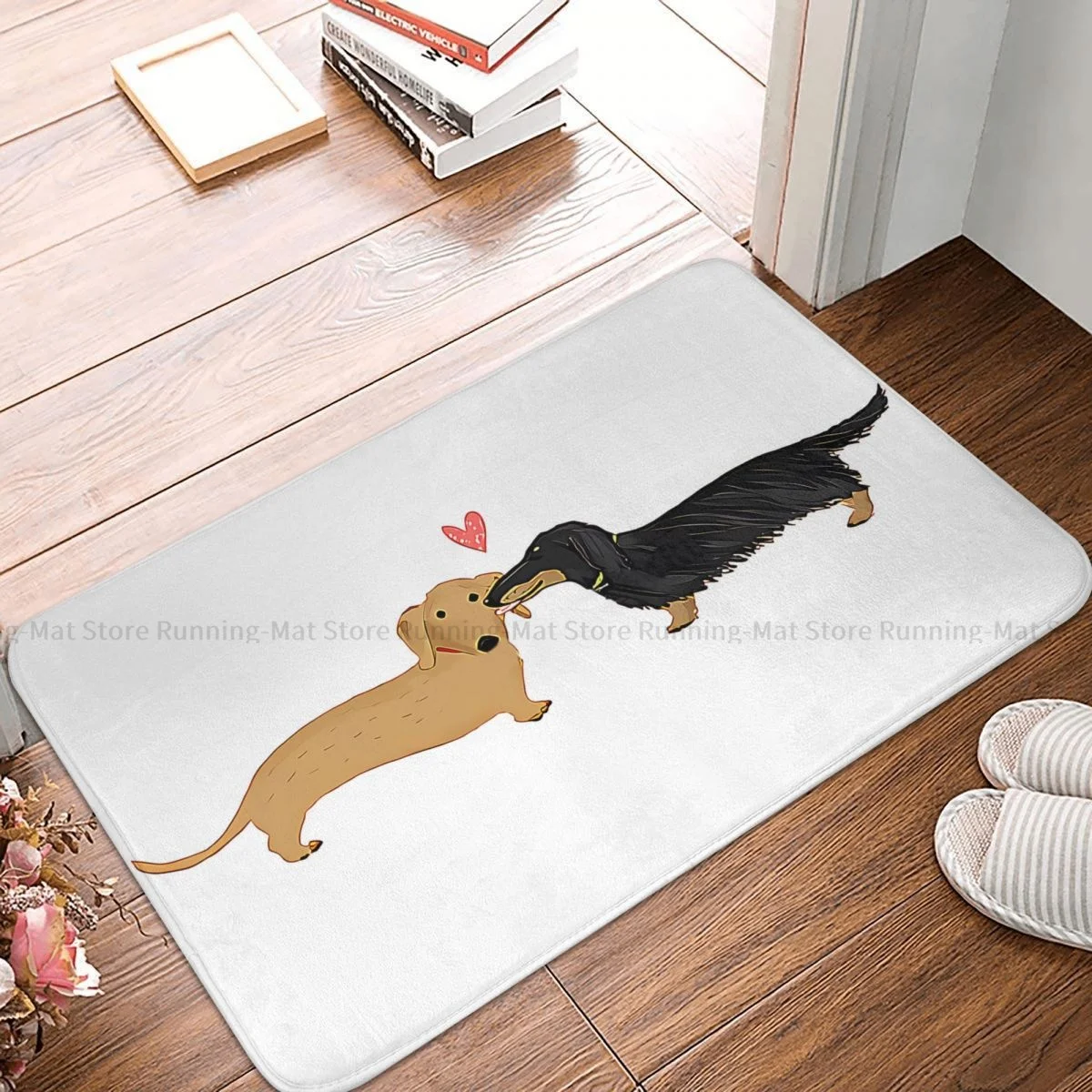 

Dachshund Pet Dog Bathroom Non-Slip Carpet Love Living Room Mat Welcome Doormat Home Decor Rug