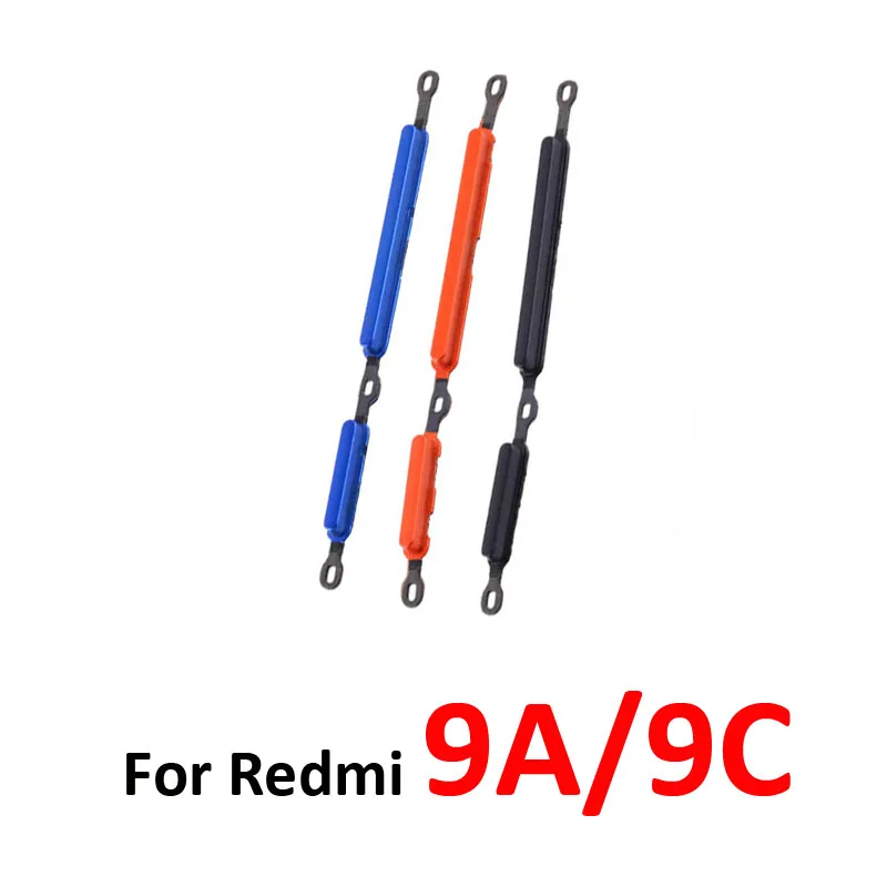For Xiaomi Redmi 9A 9C Phone Housing Power Volume Button New On Off Up Down External Key Internal Flex Cable Repair Parts Black image 3