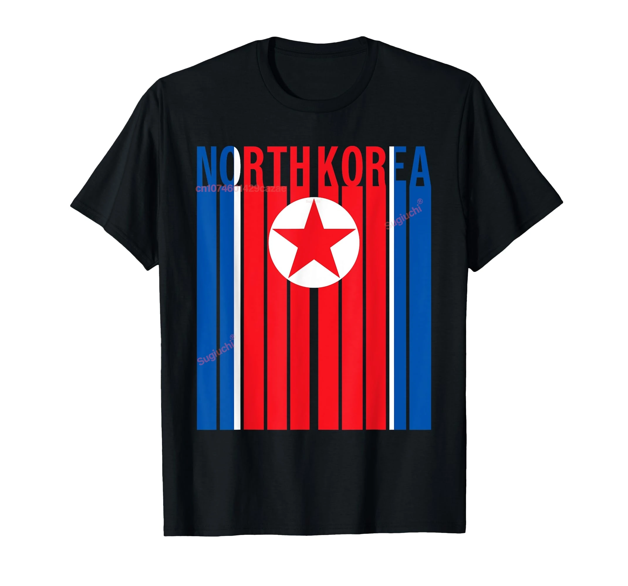 Camiseta 100% algodón con bandera de Corea del Norte, camisetas UNISEX para hombres y mujeres, talla S-6XL