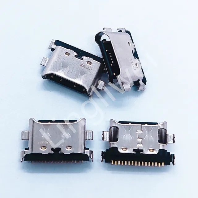 10-100 sztuk 16Pin Type-C Micro USB Ładowarka Złącze Port Gniazdo dokujące Typ C Dla Samsung Galaxy A20 A21S