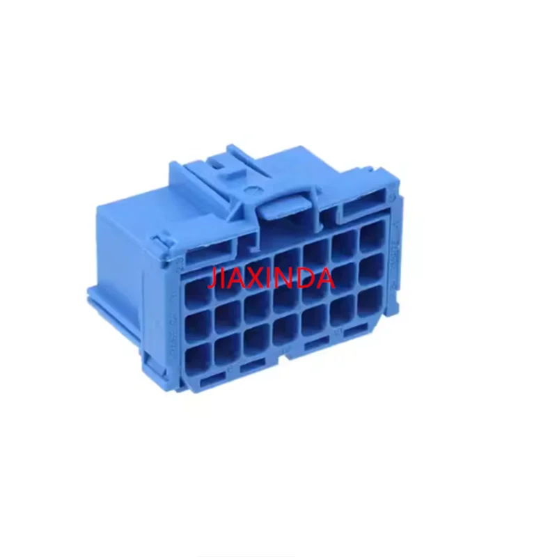 

6-968975-1 Пластиковая оболочка разъема корпуса с 3 рядами и 21 каналами, синий гнездовой корпус