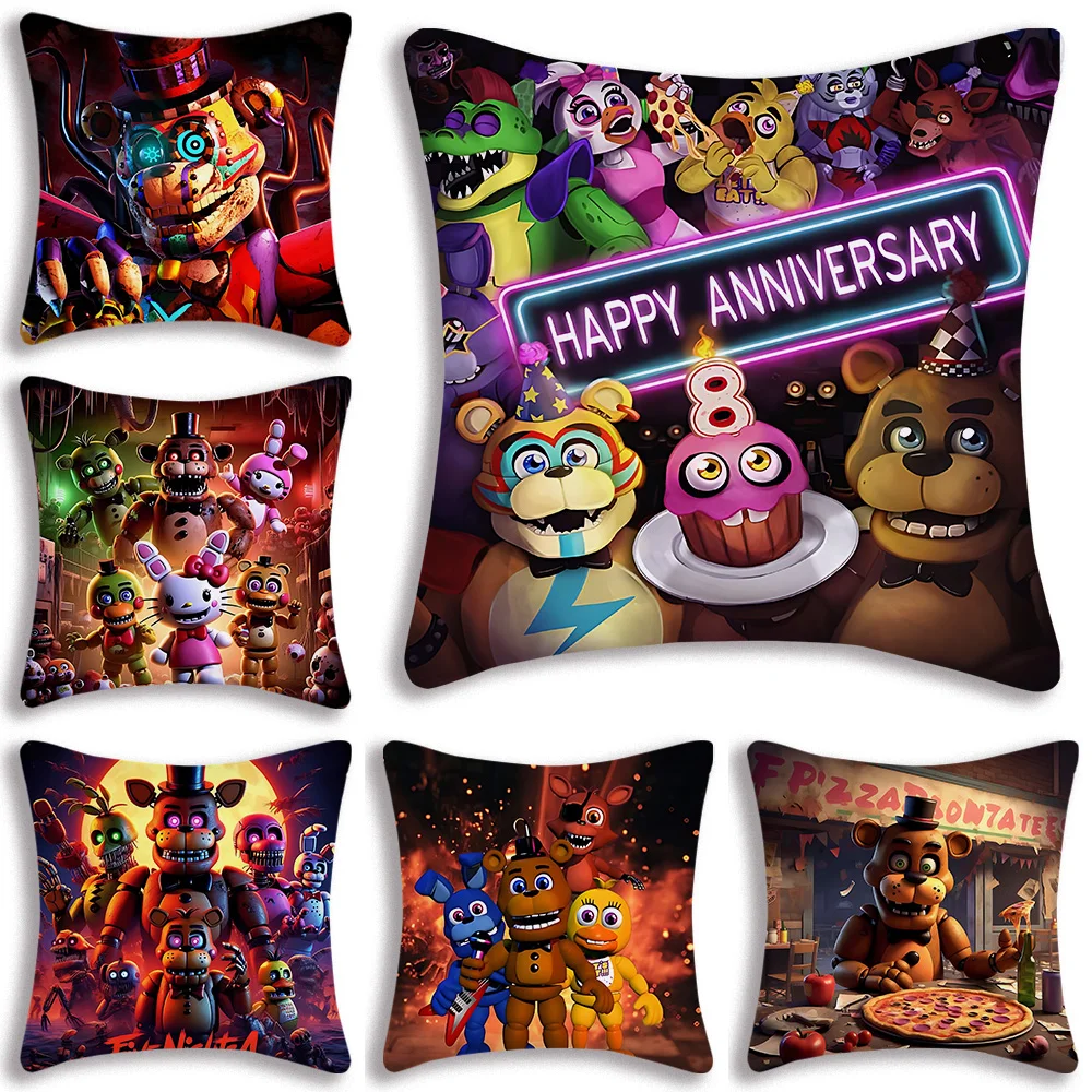 Horror Pillowcase Fnaf Square Cushion Cover Luxury Pillow Cover Soft Pillow Case Sofa Car Bed Room Decor Dakimakura Wedding Gift