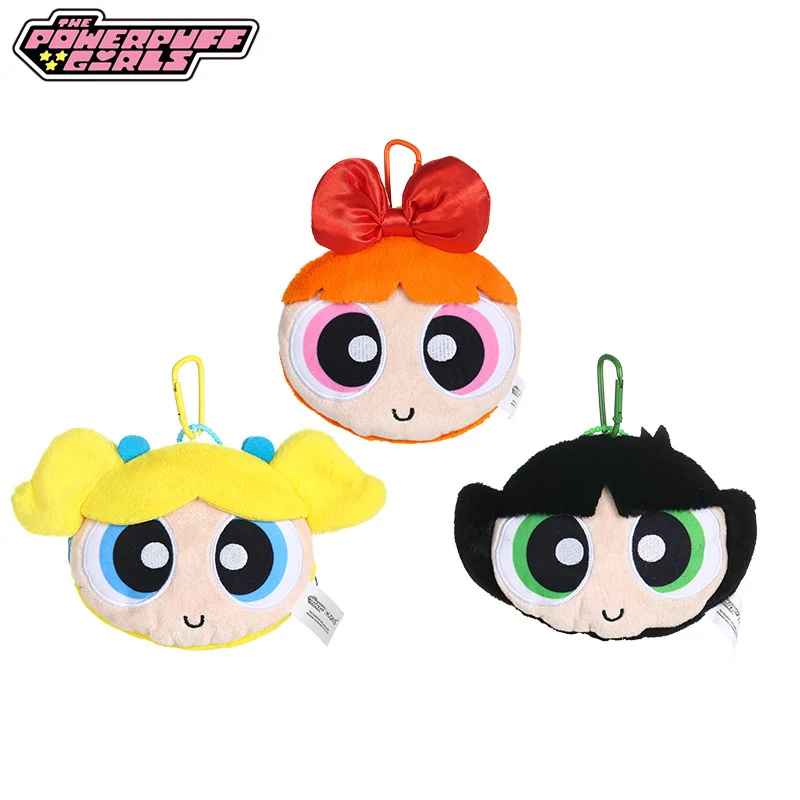 

The Powerpuff Girls Plush Doll Coin Purse Headphone Storage Bag Cute Girly Cartoon Backpack Pendant Decoration Gift