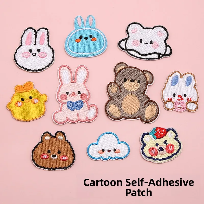 

Очаровательные нашивки-аппликации: вышитые животные, прочные, для ремонта одежды, милые, универсальные, для устранения дыр и пятен