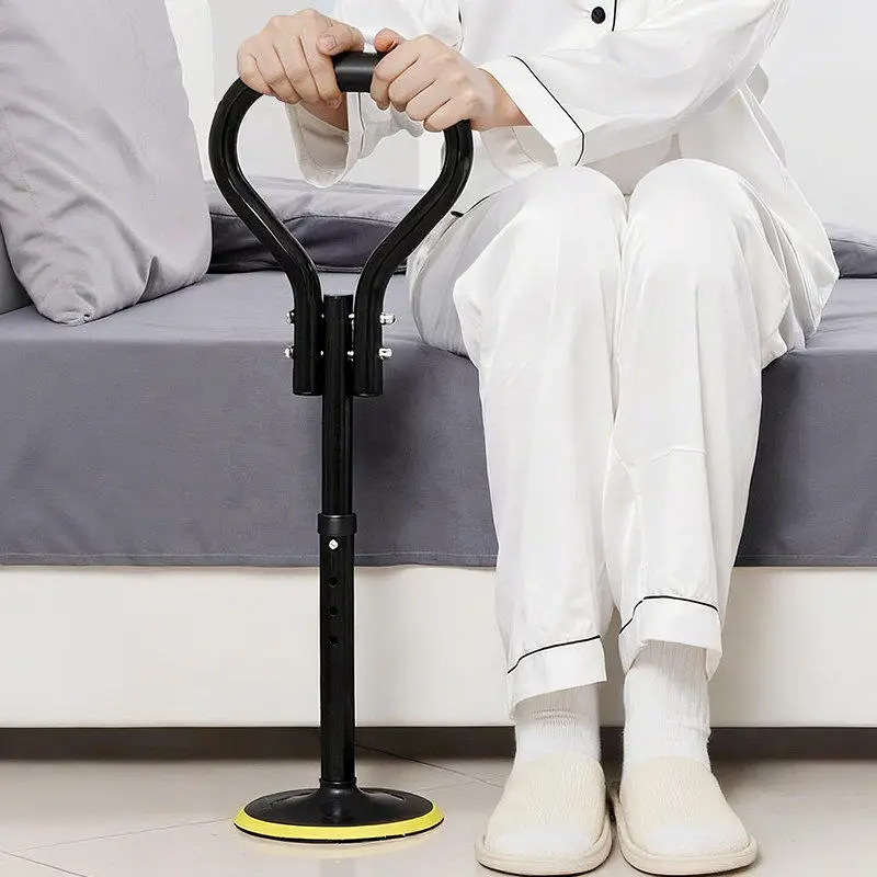 Stand Assist Adjustable Height Dual Handle Aid Non-Slip Mobility Aid Tool Support Stick for Elderly Standing Care Walking Helper