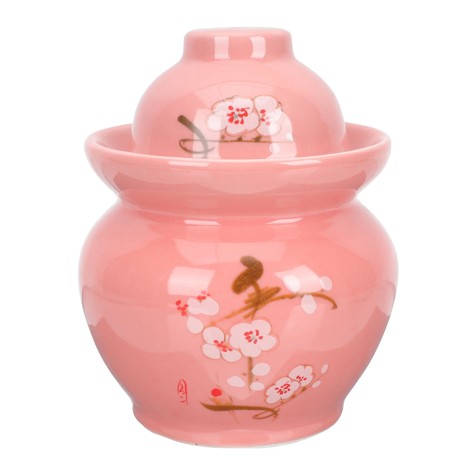

Ceramic Pickle Jar Convenient Portable Sealed Moisture Dust Proof Kitchen Household Sauerkraut Storage Jar Ceramic Container