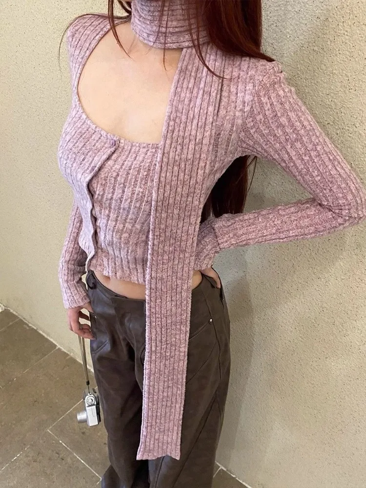 Fashion Letter Women Gentle Crop Cardigans Y2k Aesthetic Sweet Solid Sweaters Streetwear Casual Single Breasted Loose Knitwear