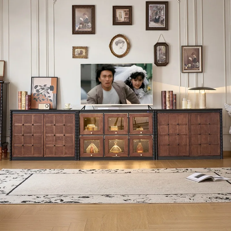 

Design Storage Luxury Tv Cabinet Led Modren Long Living Room Tv Cabinet Apartments Floor Brown Szafka Pod Telewizor Furniture