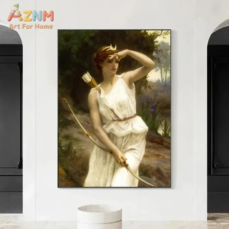 Pre Raphaelite Vintage Mythology Woman Canvas Wall Art Classic Oil Painting Print Unframed Canvas Picture Living Room Home Deco