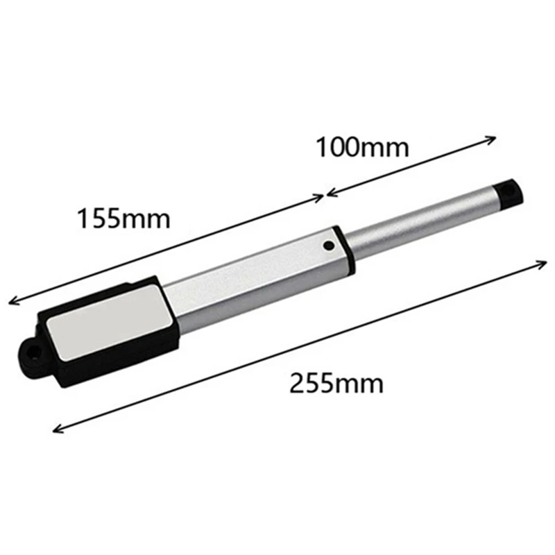 Impermeável IP54 Mini Atuador Linear, Motor Linear Elétrico, Abridor de Janela, 30 Mm/s, 100 mm Curso, 2X DC, 12V