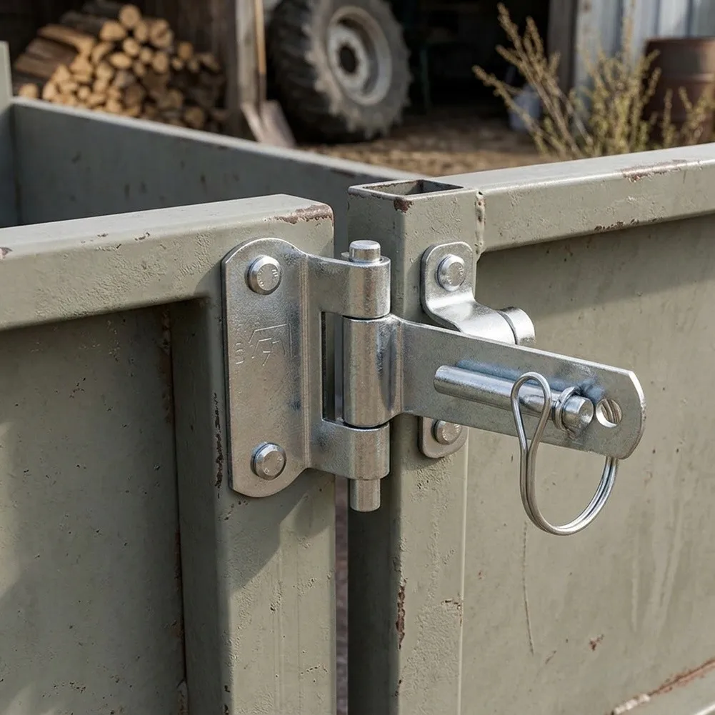 D Type Removable Steel Hinges Zinc Plated for Outdoor For Applications on Trailers Trucks Caravans and Entrances
