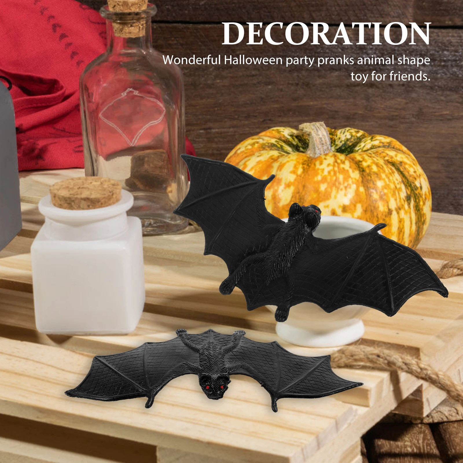 

18 шт., набор для вечеринки на Хэллоуин с имитацией животных, реалистичная змеиная летучая мышь, скорпион, геккон, многоножка, паук, украшение