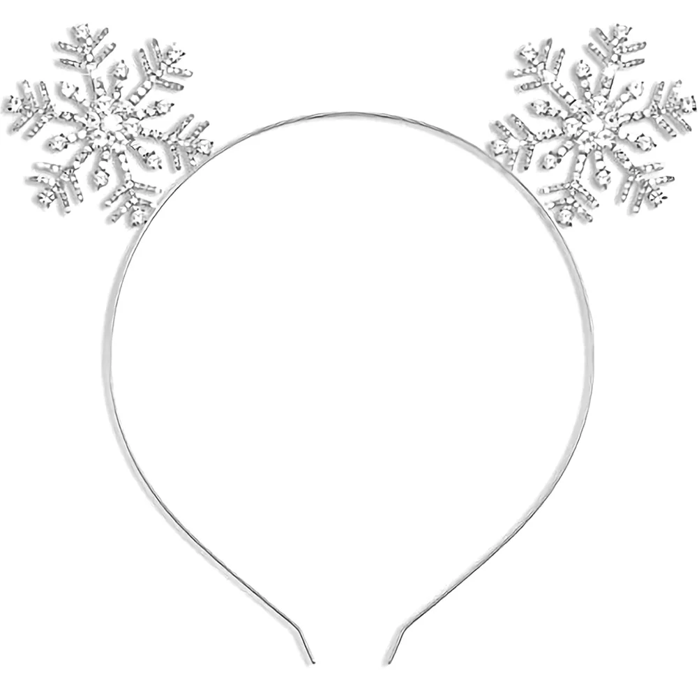 

Snowflake Headband Bow for Women Hair Decor Christmas Headbands Party Ornament Pop Baby