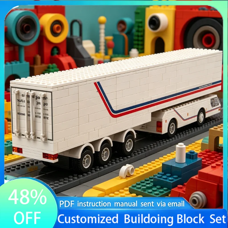 

487 PCS Car Super Freight 2040 MOC Customize Modular Building Block Creative Design Brick Kids Popular DIY Festival Toy Gift