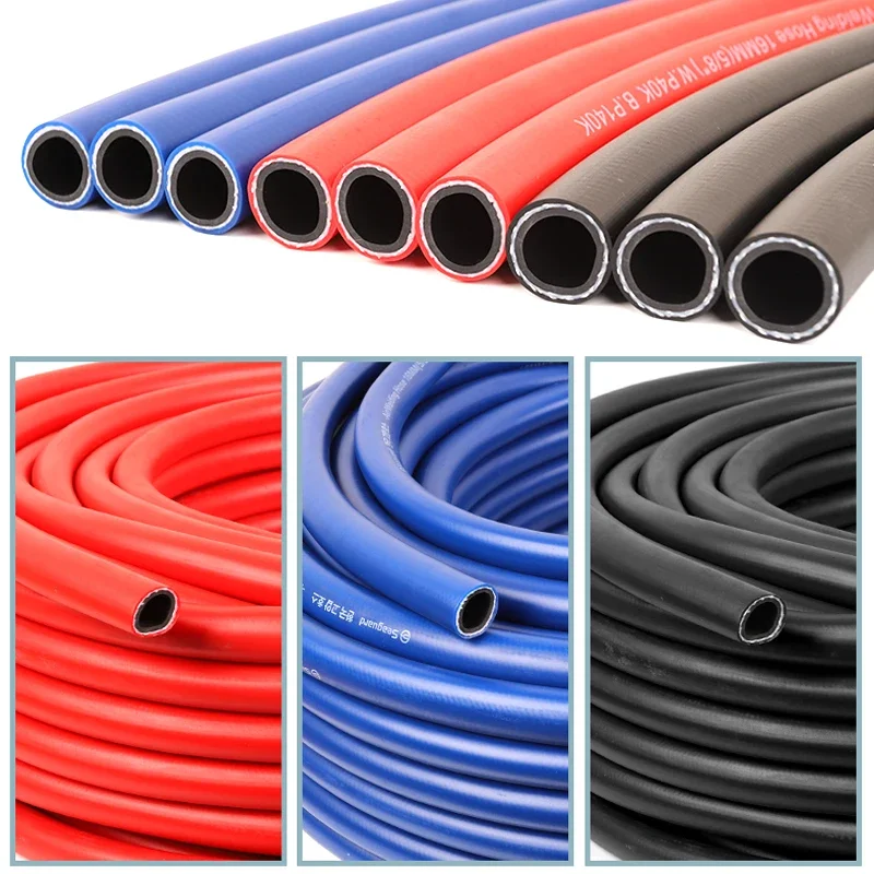 1m/Lot Inner Diameter 6-38mm Double Layer Rubber Hose High Pressure Explosion-proof Hose Corrosion Resistant Cylinder Oil Tube