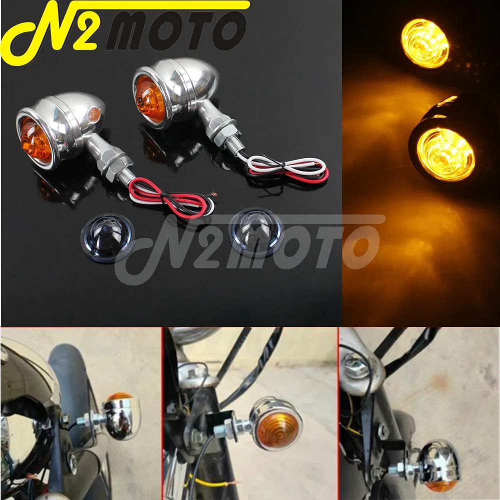 

Motorcycle LED Bullet Turn Signals Light Indicator Lamp For Harley Honda Suzuki Yamaha Custom Cruiser Bobber Cafe Racer Chopper