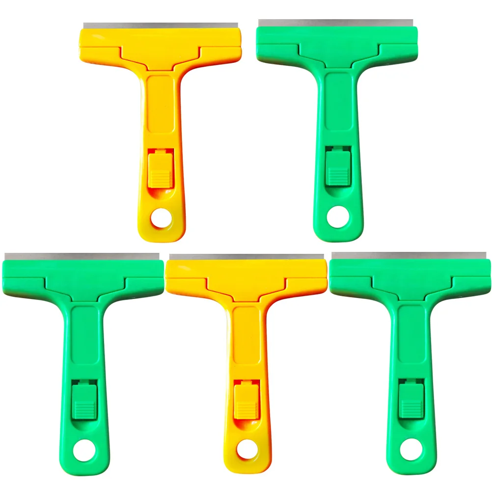 5 قطعة مكشطة التنظيف مقبض بلاستيكي الثقيلة جدار سكينة معجون للبلاط لاصق الزجاج الرخام أداة إزالة البقع أداة اليد