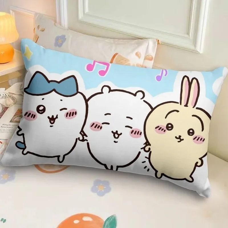 Cute cartoon chiikawa pillowcases kids student sleeping pillowcases sofa cushions covers kawaii room home decoration