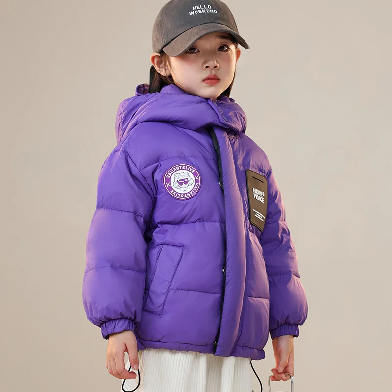 

-30 ℃ Teenage Boys Girls down Jacket 2024 Winter Children Clothing White Duck down Coats Kids Fashion Hooded Thicken Outerwear