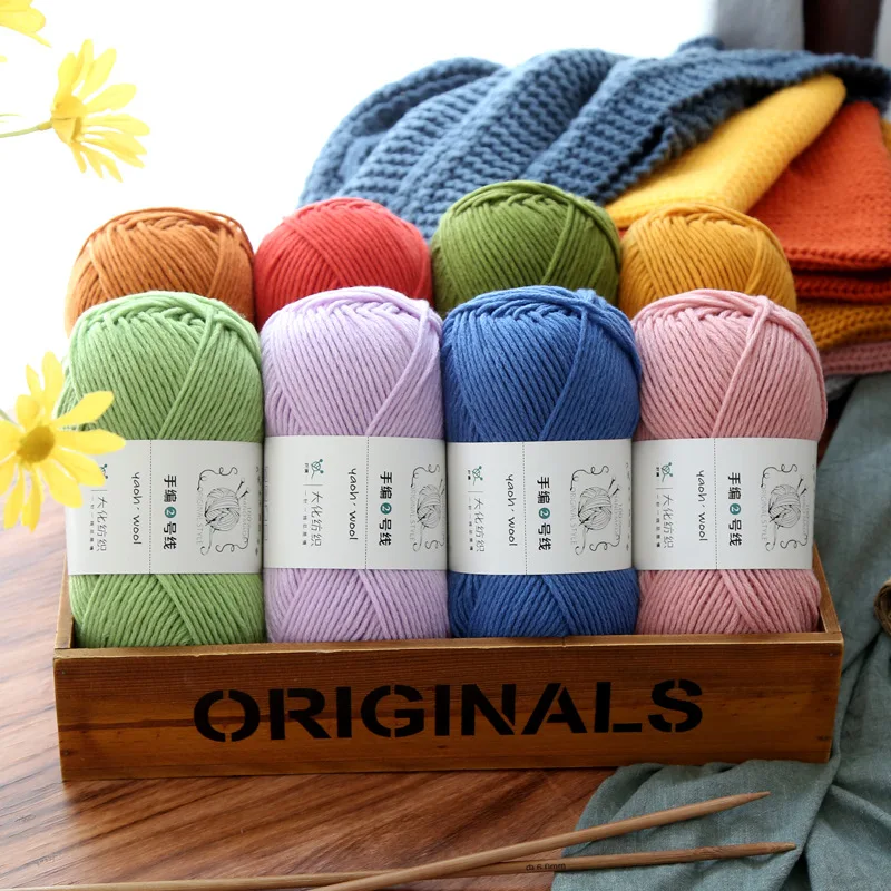 100% Acrylic Medium Thread Fiber 6ply 100g Wool Hand knitting Scarf Blanket Crochet Diy Wool Outer Single Wool