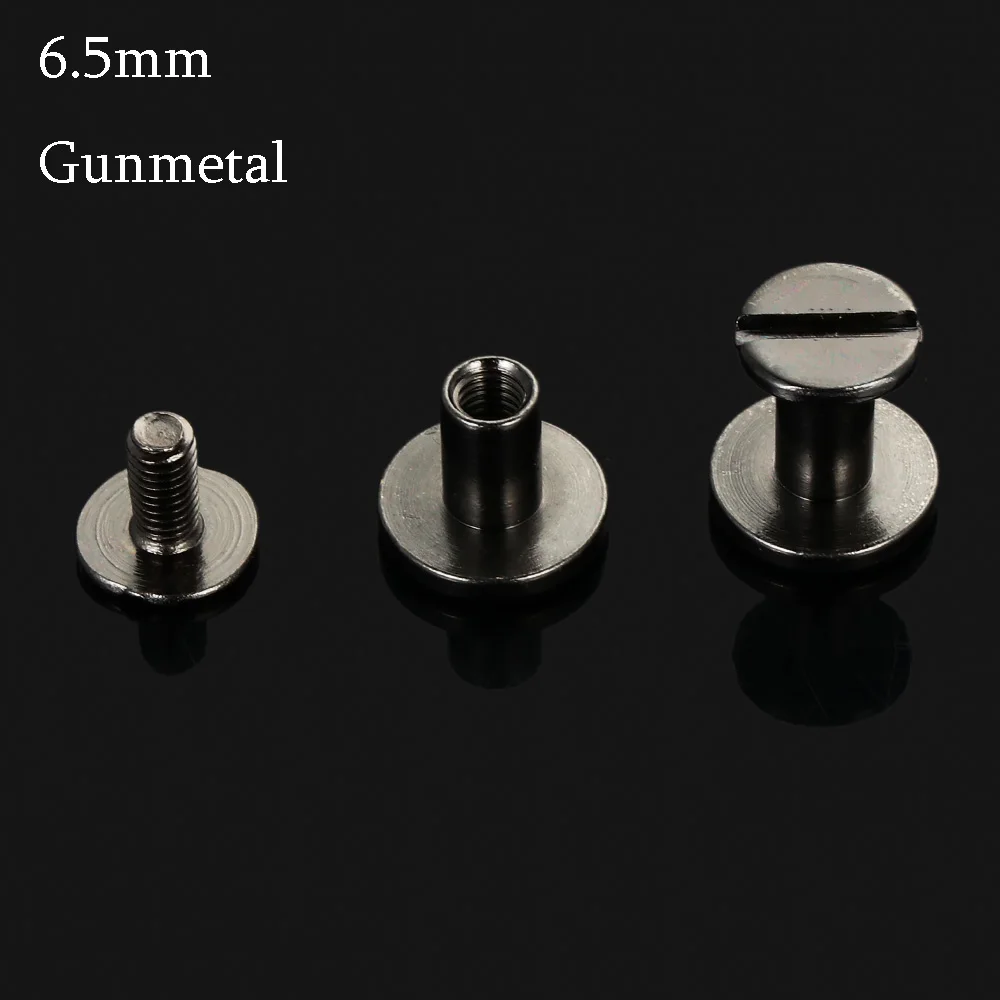 

10 pcs 5/6.5/8mm DIY Clothes/Bag/Shoes Brass Nail Leather Craft Strap Rivets Screw Round Head Screws Solid Nail Bolt