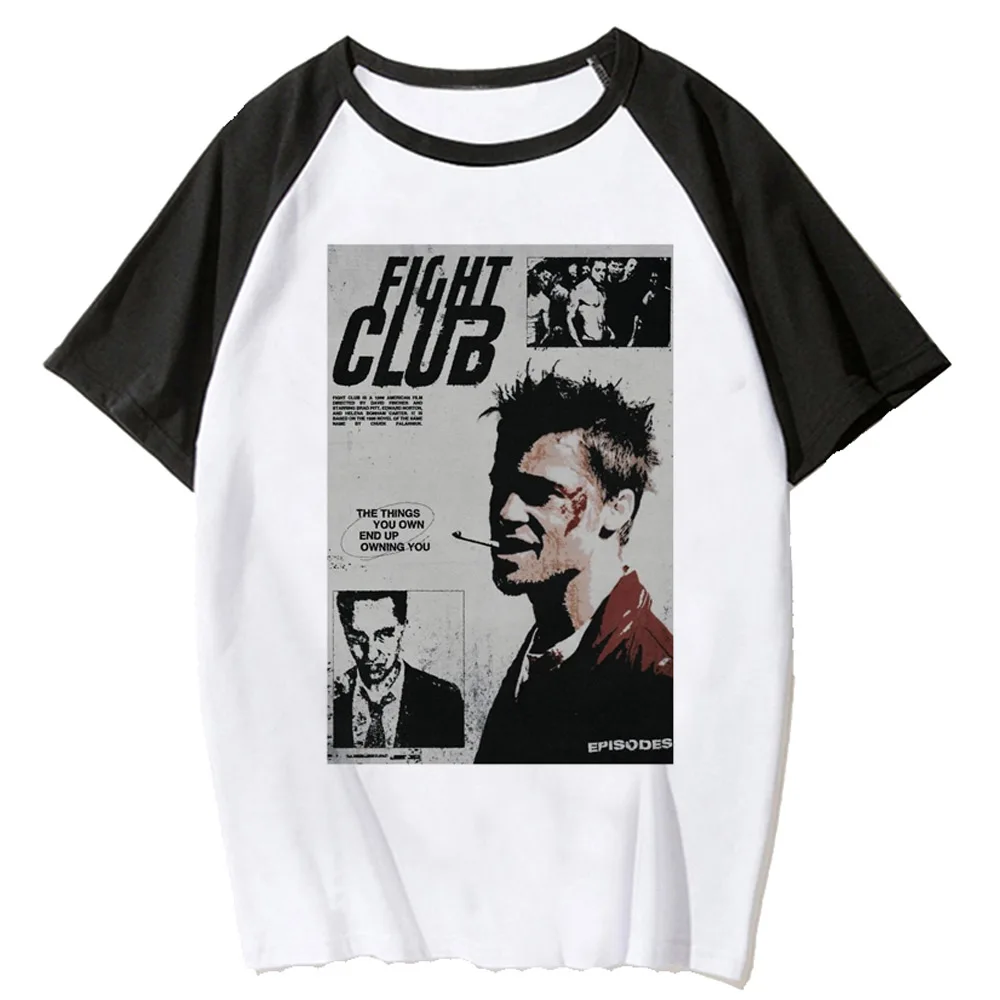 Fight Club t shirt women Y2K designer Japanese t-shirts female 2000s harajuku funny clothing