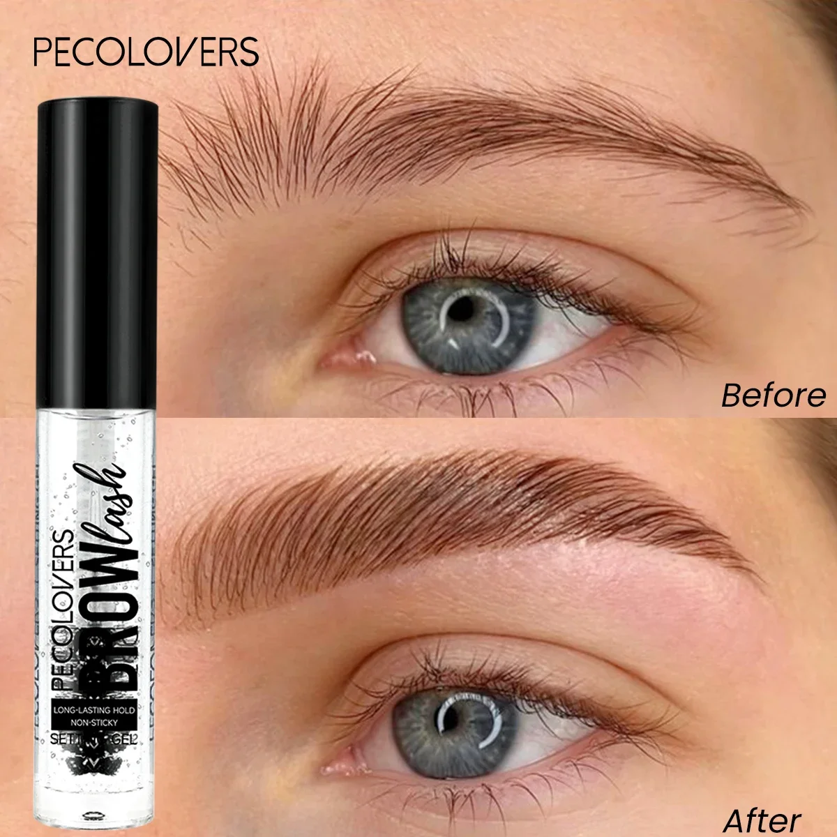 3pcs Natural impermeável 3D fixação volumosa, à prova de suor, gel de configuração de sobrancelha de longa duração