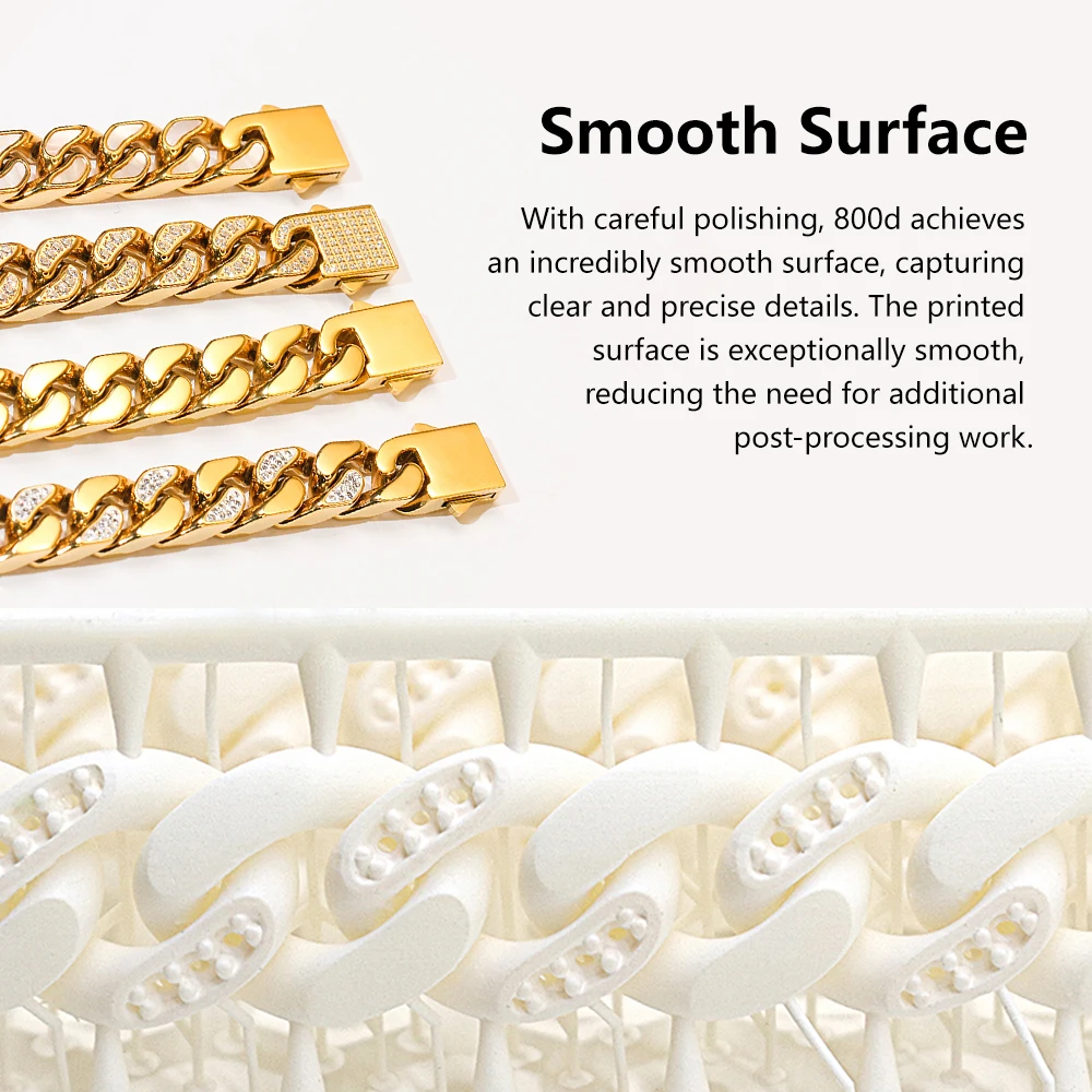 1000g 500g 800D สีขาว WAX หล่อเรซินสําหรับเครื่องประดับ GOLD DLP LCD 3D เครื่องพิมพ์คุณภาพสูงความแม่นยําสูง