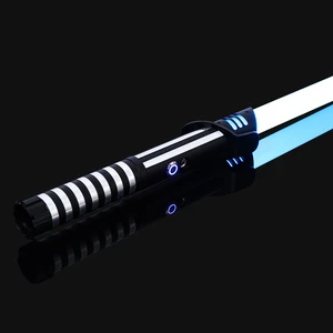 RGB Logam Lightsaber Duel Ayunan Halus Pedang Laser Sabre De Luz 16 Perubahan Warna 16 Suara Mainan Berkedip FOC Rave 12 penjualan terbaik batman kenner - №