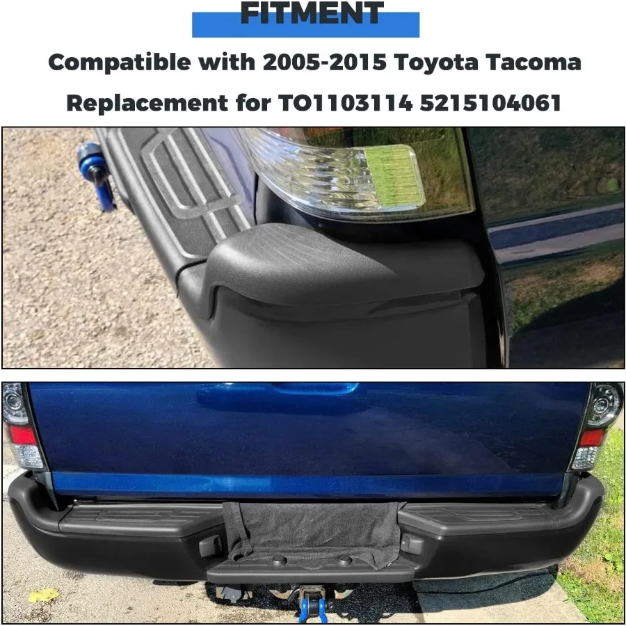 المصد الخلفي من الفولاذ متوافق مع 20052015 Toyota Tacoma لاستبدال المصد الخلفي TO1103114 Fleetside Styleside مع Re #3