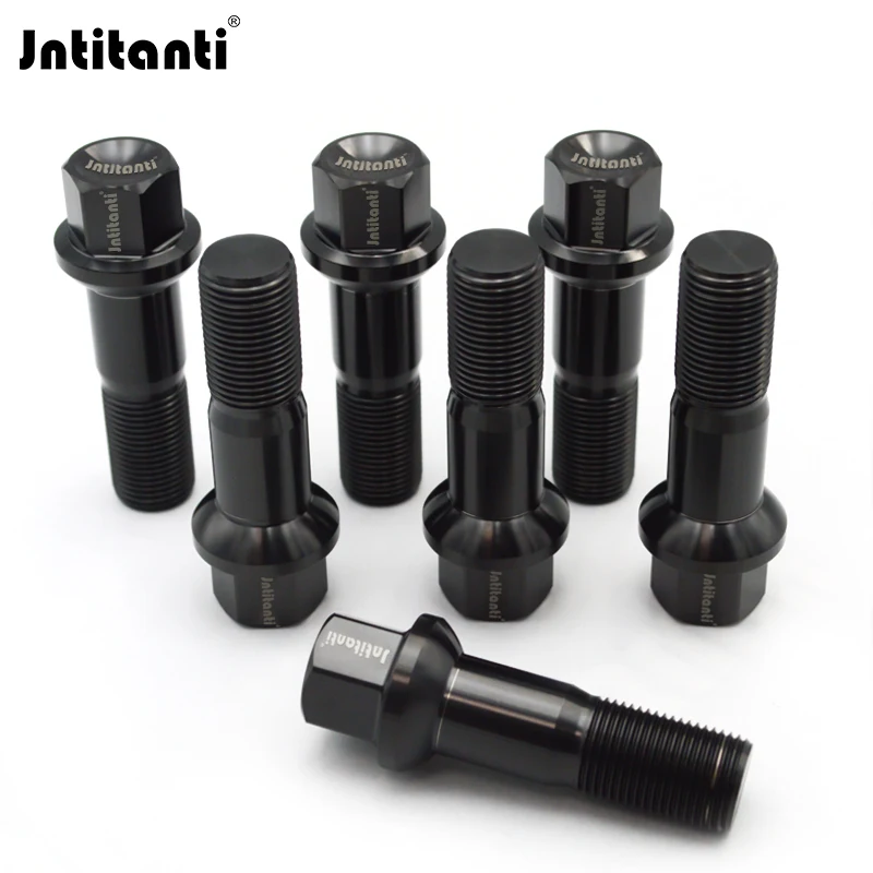 

Jntitanti 17 Hex Ball seat black Gr.5 titanium alloy Ti-6Al-4V Wheel Bolt hub titanium bolt M15*1.25 *45mm for Mercedes-Benz