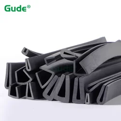 1/2/3/5Meters Black Rubber Edge Strip U Section Anti Oil Seal Edge Shield Encloser Inner Groove Width 1 2 3 4 5 6 8 10 12mm