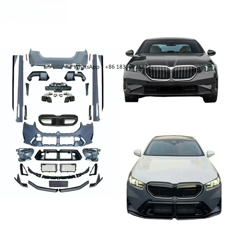 For Car Parts  24-26 G60 G68 Upgrade  5 Series M5 Look Bumper Side Skirts Led Grille Exhaust Pipe New Hot Style