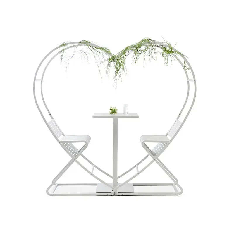

villa outdoor creative heart-shaped card seat combination outdoor
