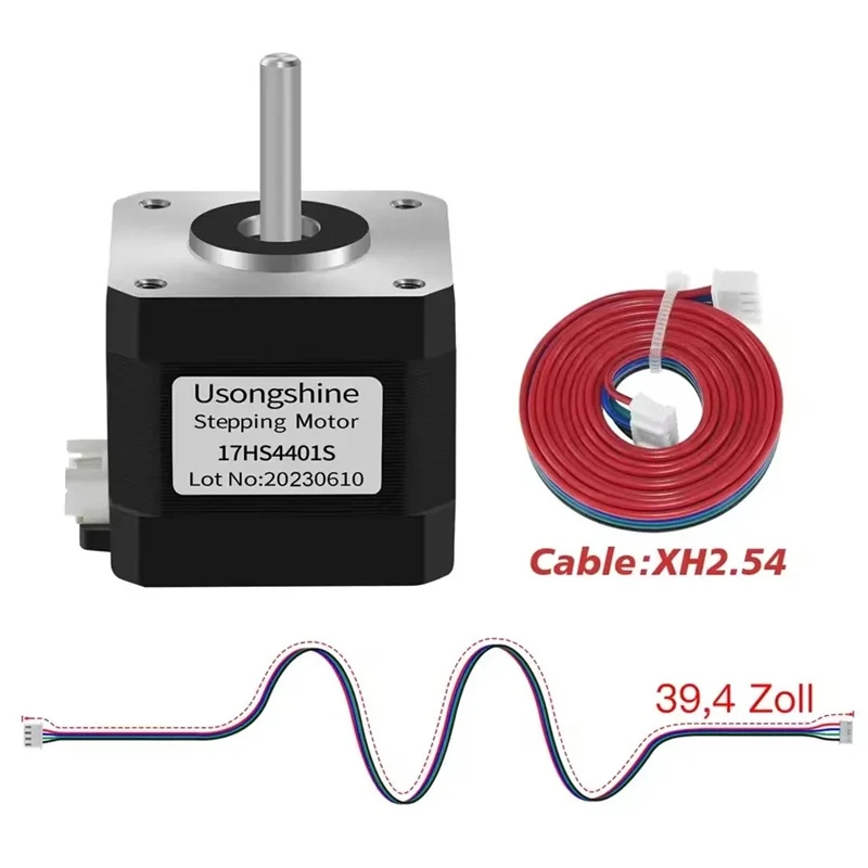 Nema17 17HS4401S 4401 42 Stepper Motor 1.8° 1.5A 40MM for 3D Printer CNC Extruder Laser Engraving Machine Robotic Arm Automation