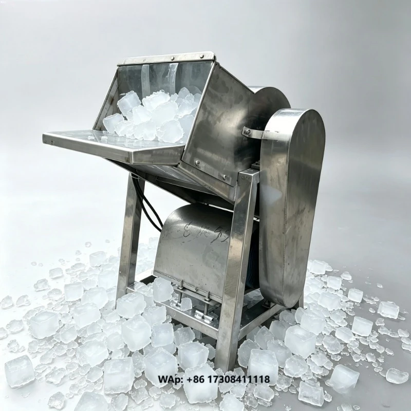 Electric Industrial Stainless Steel Vertical Ice Crusher Heavy Duty Crusher Ice Maker Machine Industrial Automatic Ice Loading