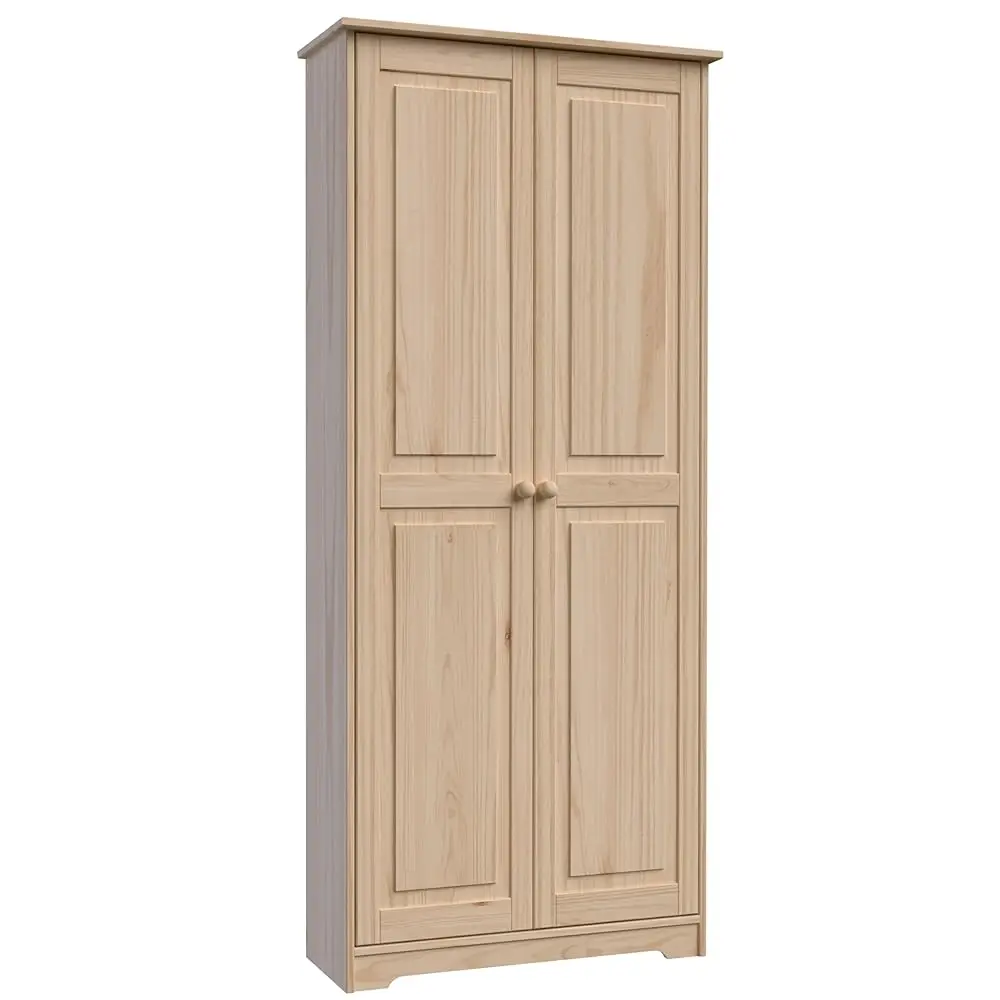 

Pantry Cabinet Storage Cabinet With 2 Doors Solid Wood - Adjustable Shelves For Kitchen, Dining Room, Or Utility Room