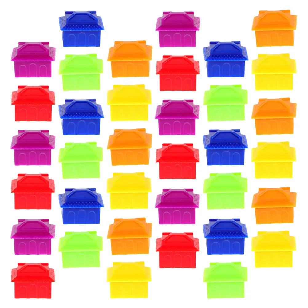 

120Pcs Premium Plastic Board Game House Pieces Chess Replacement Parts for International Chess Board Games Educational Thinking