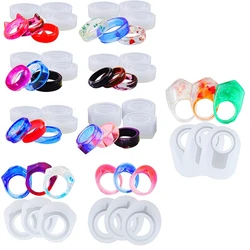 3pcs Ring Resin Molds For Jewelry Rings Silicone Casting Molds For DIY Rings Jewelry Silicone Mold Tools For Clay Epoxy Resin