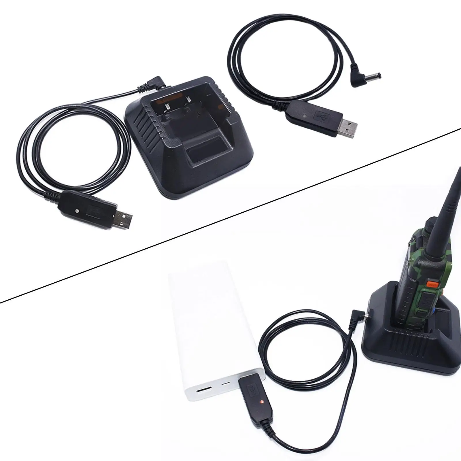 USB Charging Cable 1M Length Power Adapter USB Cable for UV5R UV82 Accessory