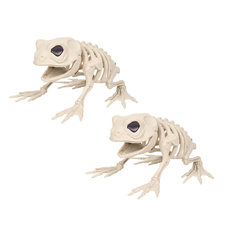 

2PCS Halloween Outdoor Decoration Animal Skeleton Statues Realistic Scary Skeleton Decoration Prop For Garden Yard Decor