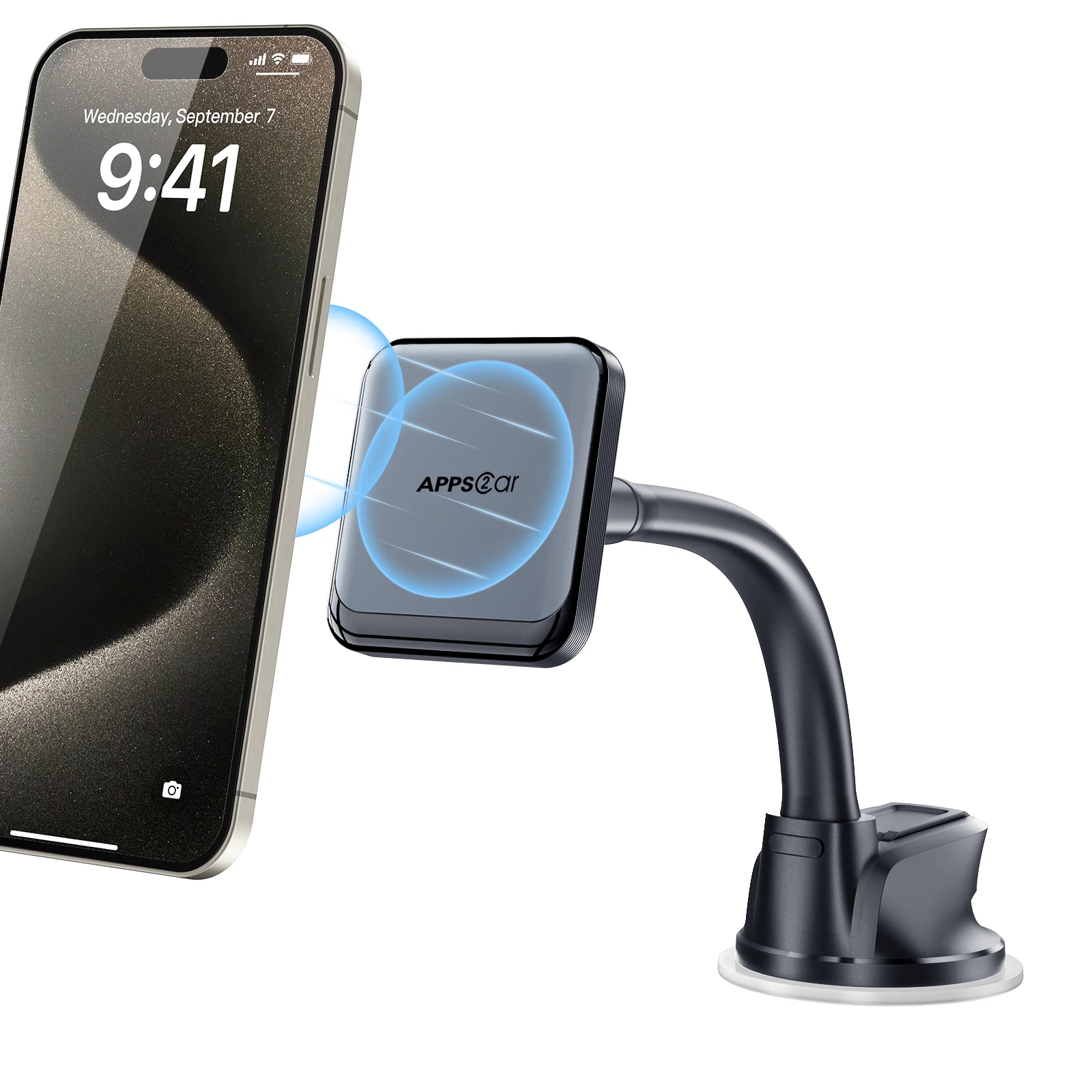 Magnetic Car Mobile Phone Holder with Cradle Universal Car Mount for Dashboard Hands-Free Sports Usage for All Phone